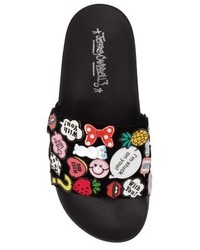 Jeffrey Campbell Jova Button Embellished Slide Sandal