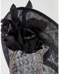 Vixen Disc Hat With Sinamay Swirl In Black