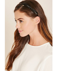 Forever 21 Faux Leather Bow Headband
