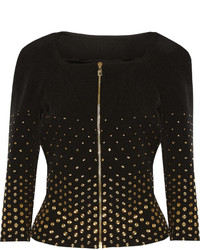 Versace Collection Stud Embellished Stretch Crepe Jacket