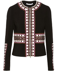 Diane von Furstenberg Embellished Crepe Jacket