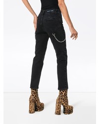 Sandy Liang Marks Chain Embellished Straight Jeans