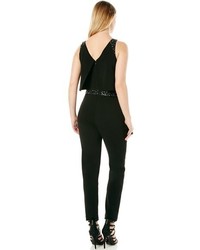 Laundry by Shelli Segal Embellished Crepe Popover Jumpsuit