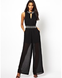 TFNC Jumpsuit With Embellished Neck And Waist Detail