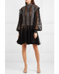 Christopher Kane Crystal Embellished Lace Mini Dress