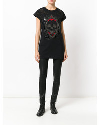Philipp Plein Embellished Skull T Shirt