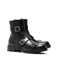 Jimmy Choo Black Hank Crystal Leather Boots