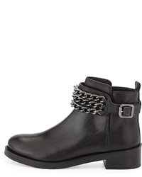 Tory Burch Bloomfield Chain Leather Bootie Black
