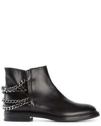 Casadei Chain Embellished Ankle Boots