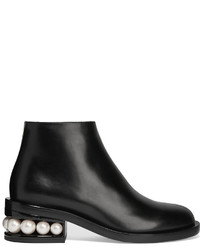 Nicholas Kirkwood Casati Embellished Leather Ankle Boots Black