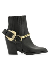 Versace Jeans Couture Chain Embellished Ankle Boots