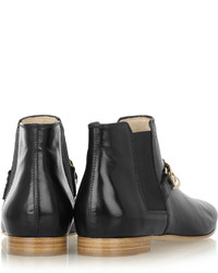 Tod's Chain Trimmed Leather Chelsea Boots