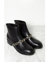 Forever 21 Chained Faux Leather Booties