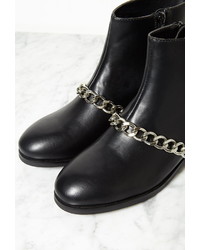 Forever 21 Chained Faux Leather Booties