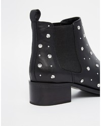 Asos Collection Right Off Leather Pointed Ankle Boots