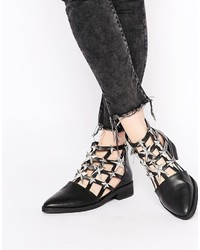 Eeight Nelly Cut Out Star Embellished Ankle Boots