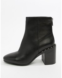 ASOS DESIGN Everett Leather Ankle Boots Leather