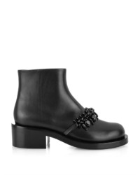 Givenchy Leather And Jewel Embellished Ankle Boots