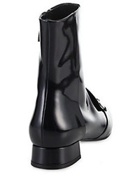 Gucci Lillian Horsebit Patent Leather Ankle Boots