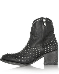 Mexicana Laguna Studded Distressed Leather Ankle Boots