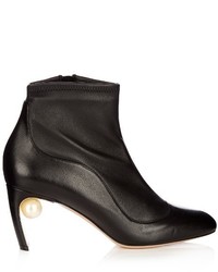 Nicholas Kirkwood Mva Pearl Embellished Leather Ankle Boots