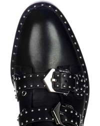 Givenchy Prue Stud Embellished Leather Flat Ankle Boots