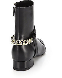 Gucci Soho Leather Chain Detail Ankle Boots