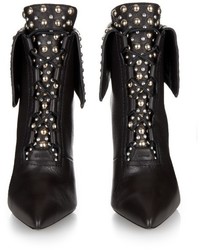 Givenchy Stud Embellished Lace Up Leather Ankle Boots