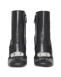 Burberry Studded Bar Detail Leather Ankle Boots