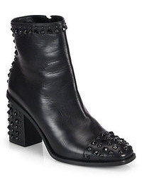 Alexander McQueen Studded Leather Ankle Boots