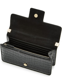 Alexander McQueen Insignia Embellished Patent Leather Shoulder Bag