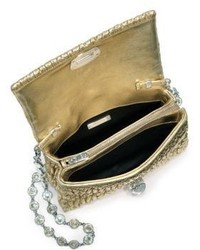 Miu Miu Nappa Crystal Embellished Leather Shoulder Bag