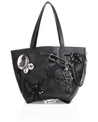 Marc Jacobs Wingman Badges Embellished Leather Shopping Bag