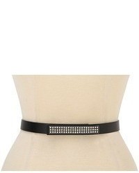 Calvin Klein 34 Crystal Studded Plaque Belt With Adjustable Back