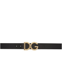 Dolce and Gabbana Black And Gold Dg Belt
