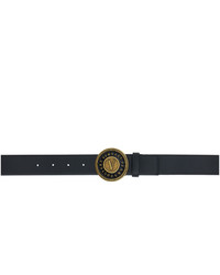 VERSACE JEANS COUTURE Black And Gold Round Belt
