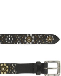 Forzieri Black Studded Leather Belt