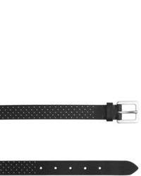 Jimmy Choo Bright Calf Leather Belt With Silver Micro Studs