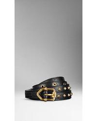 Burberry Studded London Leather Belt