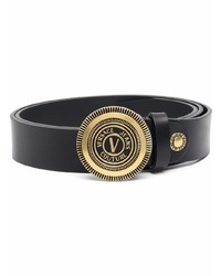 VERSACE JEANS COUTURE Engraved Logo Buckle Belt