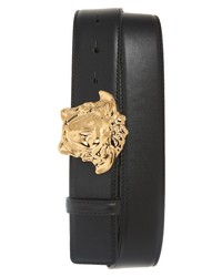 Versace La Medusa Greca Print Reversible Leather Belt