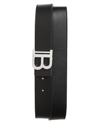 Balmain Logo Leather Belt In 0pa