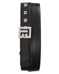 Balmain Logo Leather Belt In Black At Nordstrom