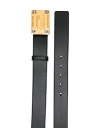 Moschino Logo Plaque Buckled Belt