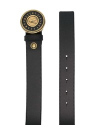 VERSACE JEANS COUTURE Logo Plaque Leather Belt