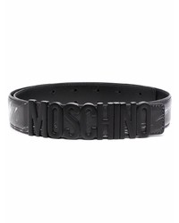 Moschino Paint Effect Marbled Leather Belt