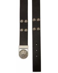 Balmain Round Studded Leather Belt