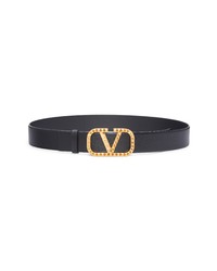 Valentino Garavani Vlogo Leather Belt