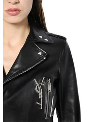 Saint Laurent Embellished Nappa Leather Biker Jacket