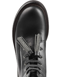 Brunello Cucinelli Leather Boots With Embellished Tassels